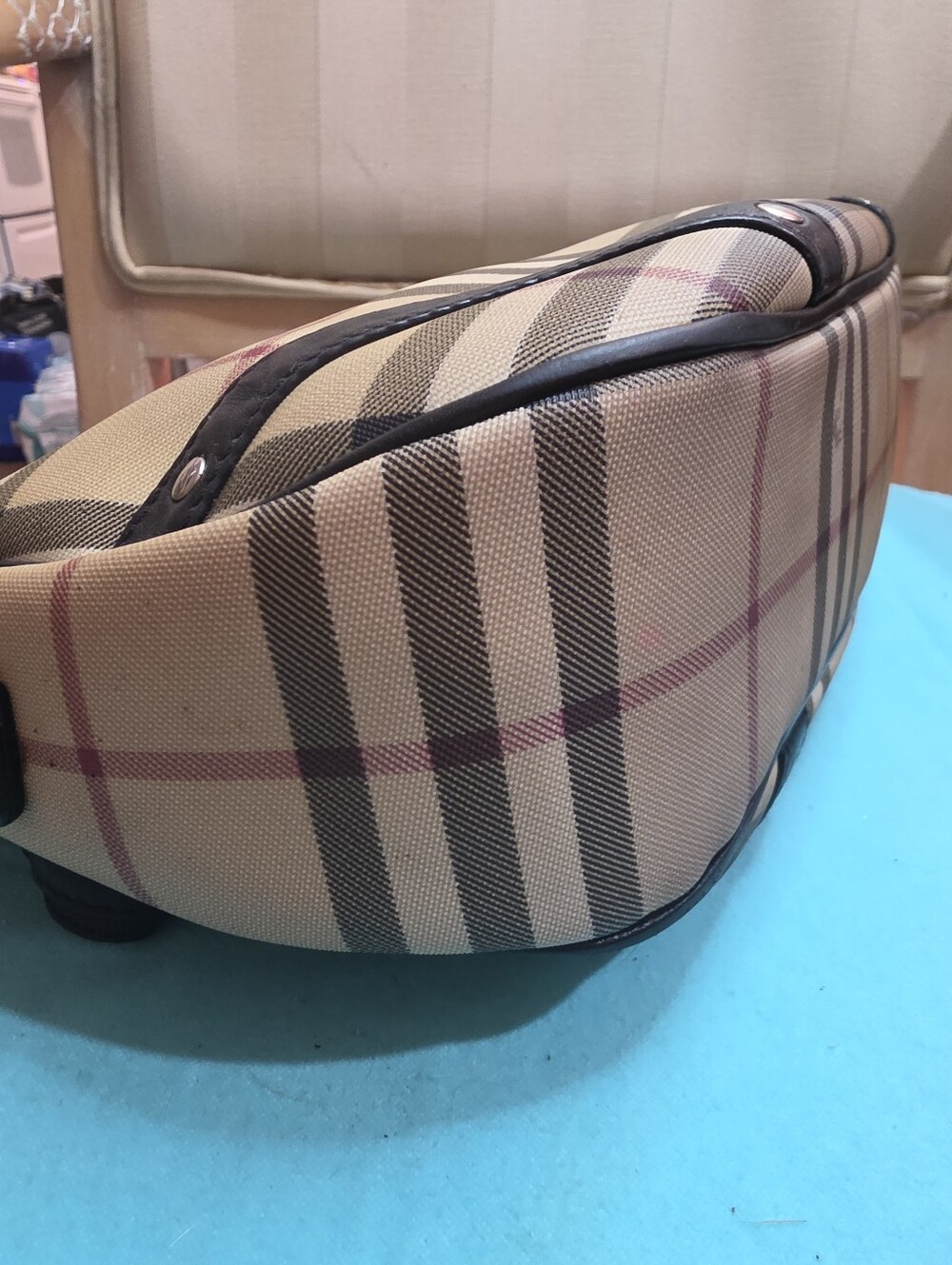 GENUINE BURBERRY PURSE SATCHEL GOOD PRE OWNED CONDITION SEE DESCRIPTION - Picture 11 of 17